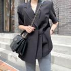 Two-way Short-sleeve Layered Blazer