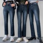 Distressed Straight-leg Jeans In 3 Lengths