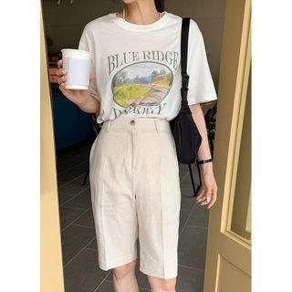 Straight Leg Dress Shorts Shorts - Almond - One Size