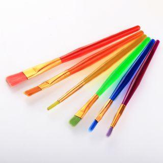 Set Of 6: Plastic Paint Brush Xbw-61 - As Shown In Figure - One Size