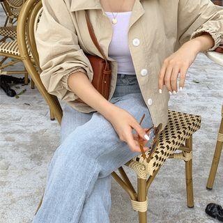 Band-hem Shirt Jacket