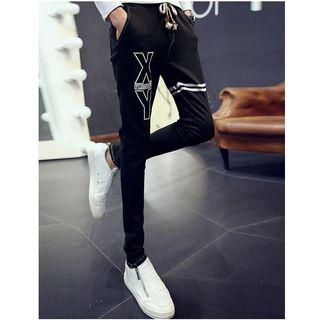 Letter Tapered Pants