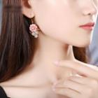 Rhinestone Flower Earring / Clip-on Earring
