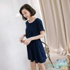 Round-neck Stretch Waist Dress