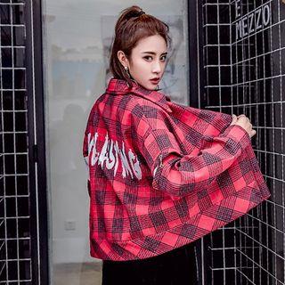 Letter Plaid Jacket