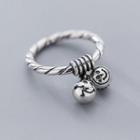 Smiley Face 925 Sterling Silver Ring S925 Silver - Ring - Silver - One Size