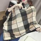 Plaid Woolen Cape