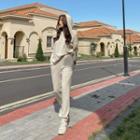 Hoodie & Pants Woolen Knit Sweatsuit Set