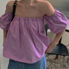 Puff-sleeve Off Shoulder Blouse