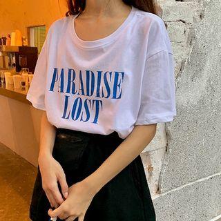 Lettering Short-sleeve T-shirt / Cargo Shorts