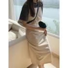 Spaghetti-strap Zip-back Midi Dress