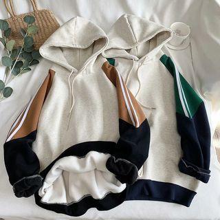 Fleece-lined Paneled Hoodie