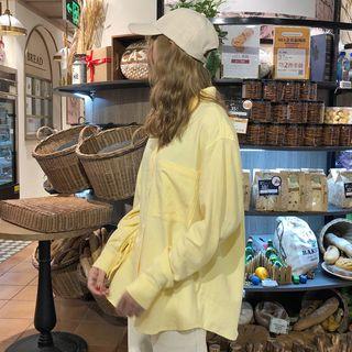 Pocket Detail Shirt Yellow - One Size