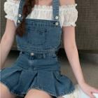 Cap-sleeve Top / Sleeveless Denim Top / Skirt