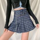Argyle Print Mini A-line Skirt