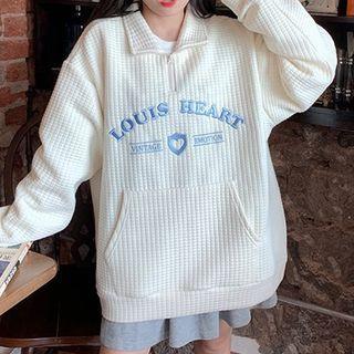 Waffle Half-zip Sweatshirt