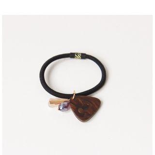 Triangle Disc & Bead Hair Tie