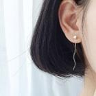 Sterling Silver Square Threader Earrings