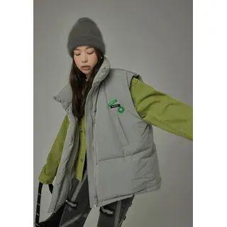 [no One Else] Duck Down Puffer Vest Gray - One Size