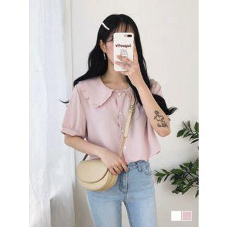 Frilled Puritan-collar Blouse