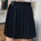 Mini A-line Pleated Skirt Black - One Size