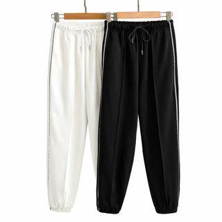 Mid Rise Contrast Trim Sweatpants