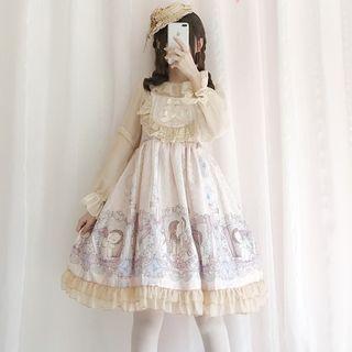 Ruffled Blouse / Sleeveless Bow-accent Dress
