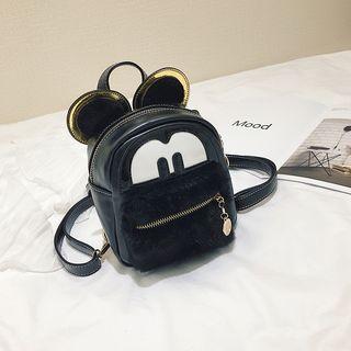 Faux Leather Print Mini Backpack
