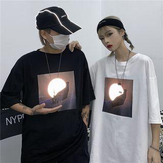 Reflexive Moon Print T-shirt