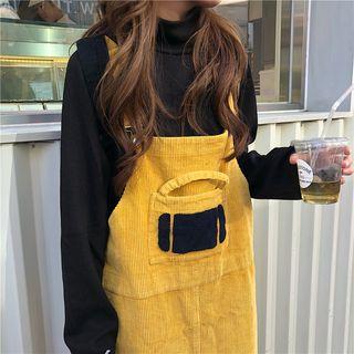 Long Sleeves Top / Corduroy Jumper Dress