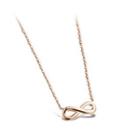 Fashion Simple Plated Rose Gold Infinity Symbol 316l Stainless Steel Necklace Rose Gold - One Size