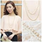 Faux Leather Layered Necklace As Shown In Figure - One Size