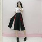 Lace-up A-line Midi Skirt / Mini Skirt