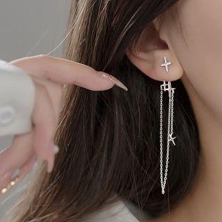 Asymmetrical Rhinestone Star Earring