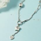 Star Pendant Alloy Necklace Silver - One Size