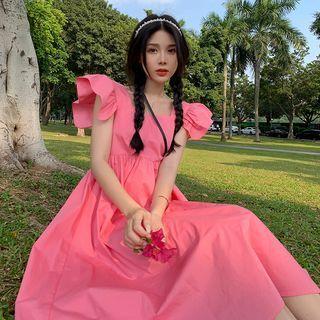 Ruffle Trim A-line Dress (various Designs)