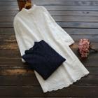 Long-sleeve Lace Shirt Dress