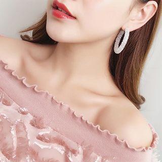 Glitter Statement Hoop Earring