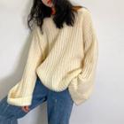 Plain Sweater / Turtleneck Long-sleeve T-shirt