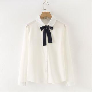 Plain Blouse / Bow / Set