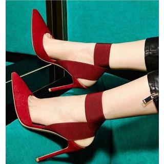 Pointy Toe Cross-strap High Heel Sandals