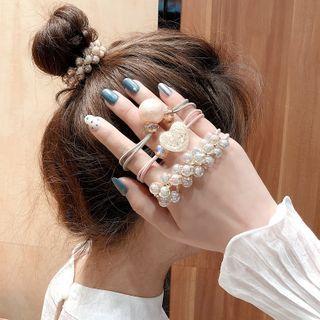 Set Of 3: Beaded Hair Tie