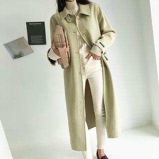 Handmade Tab-collar Wool Mac Coat