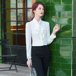 Long-sleeve Ruffled Blouse / Dress Pants / Skirt / Set