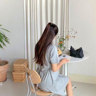 Tie-waist T-shirtdress