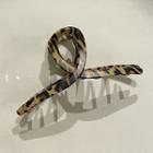 Leopard Print Hair Clamp 1 Piece - Brown & Black - One Size