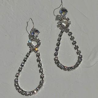 925 Sterling Rhinestone Drop Earring