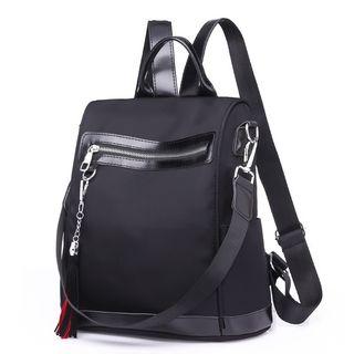 Two-way Tasseled Nylon Backpack
