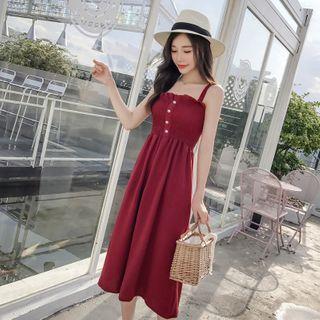 Spaghetti Strap Midi A-line Dress / Undershorts