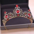 Wedding Faux Crystal Tiara Red - One Size